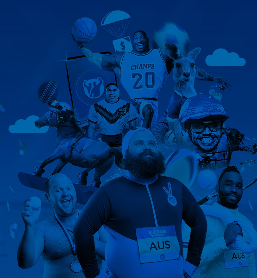 a collage of people with different sports images