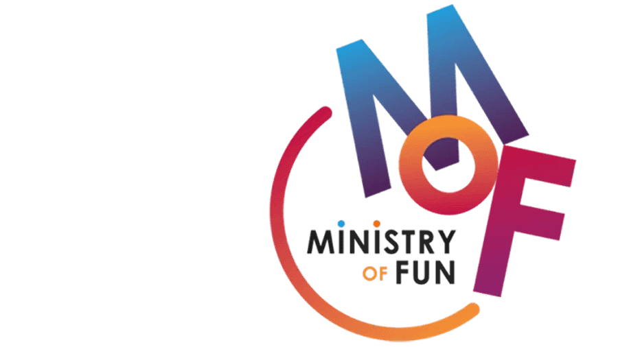 a logo with colorful letters